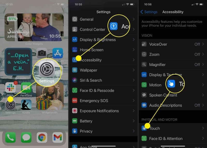 Bước 1: Bật Nút Home Ảo Trên iPhone (AssistiveTouch)