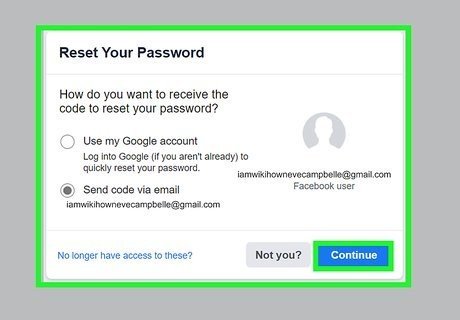 Chọn Phương Thức Khôi Phục mật khẩu facebook