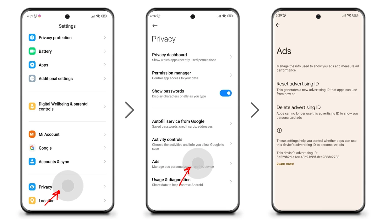 Bước 1: Tắt Cá Nhân Hóa Quảng Cáo Trên Android