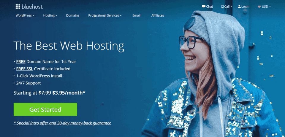 Top 3: Bluehost - Lựa chọn tin cậy cho người mới bắt đầu
